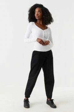 Stitches Ladies Tops Soft Ribbed Henley Long Sleeve Top 26 Stitches Ladies Tops Soft Ribbed Henley Long Sleeve Top