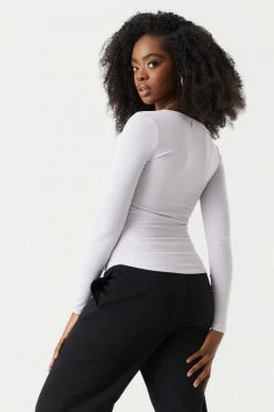 Stitches Ladies Tops Soft Ribbed Henley Long Sleeve Top 37 Stitches Ladies Tops Soft Ribbed Henley Long Sleeve Top