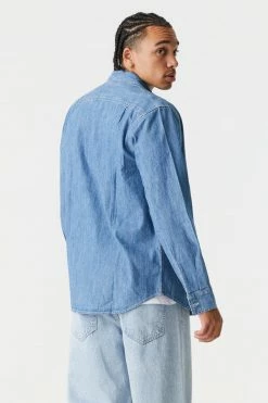Mens Button-Up Denim Shirt