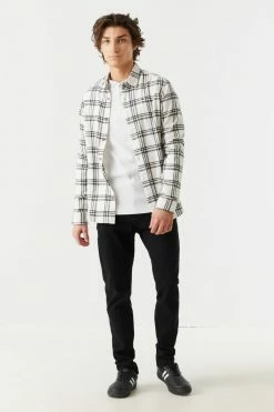 Mens Tops Plaid Button-Up Long Sleeve Top 14 Mens Tops Plaid Button-Up Long Sleeve Top