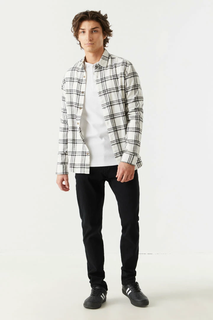 Mens Tops Plaid Button-Up Long Sleeve Top 6 Mens Tops Plaid Button-Up Long Sleeve Top