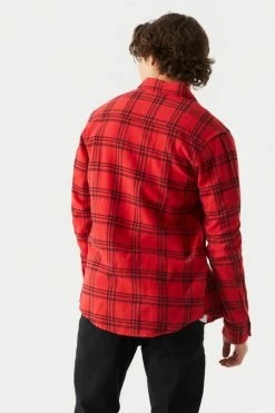 Mens Tops Plaid Button-Up Long Sleeve Top 16 Mens Tops Plaid Button-Up Long Sleeve Top