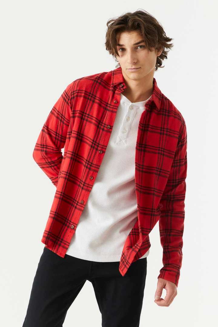 Mens Tops Plaid Button-Up Long Sleeve Top 7 Mens Tops Plaid Button-Up Long Sleeve Top