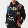 Mens Illusion Graffiti Print Hoodie