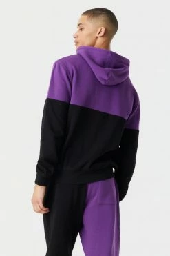 Mens Tops Nice Graffiti Graphic Split Print Hoodie