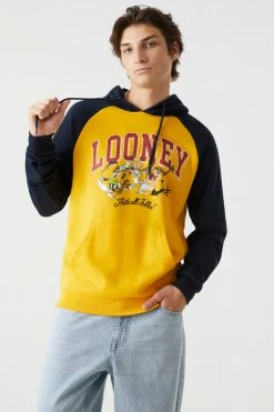 Mens Looney Tunes Varsity Graphic Hoodie
