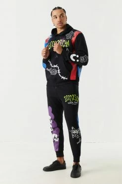 Mens Illusion Graffiti Graphic Jogger Online Exclusive