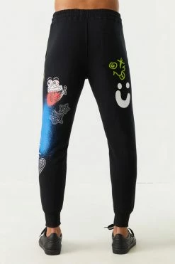 Mens Illusion Graffiti Graphic Jogger Online Exclusive