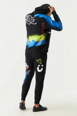 Mens Illusion Graffiti Graphic Jogger Online Exclusive