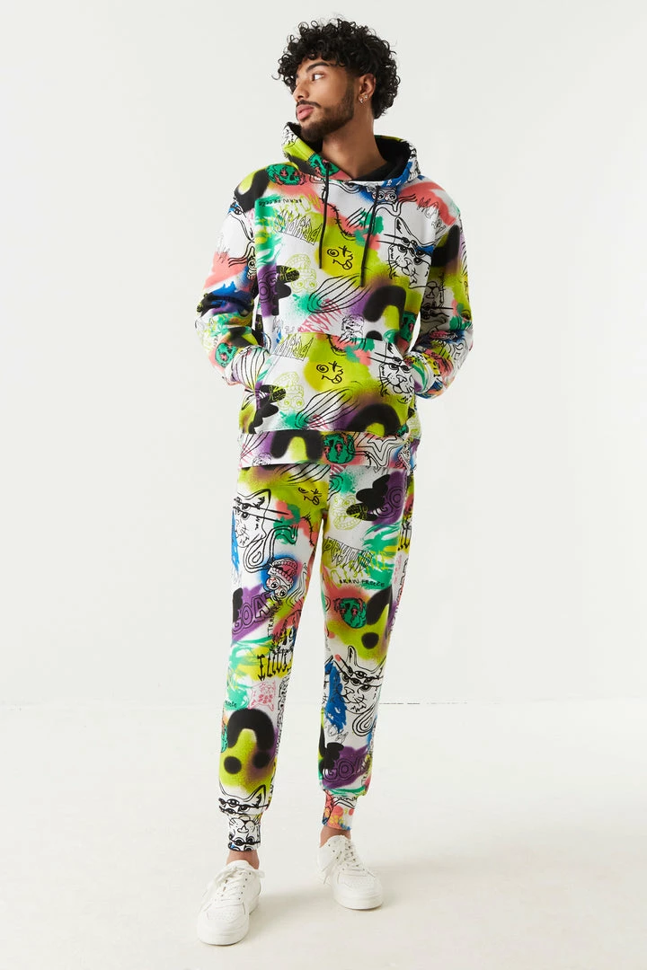 Mens Graffiti Print Jogger 2 Mens Graffiti Print Jogger