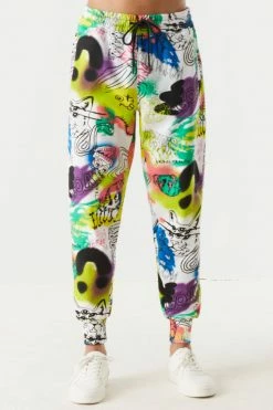 Mens Graffiti Print Jogger