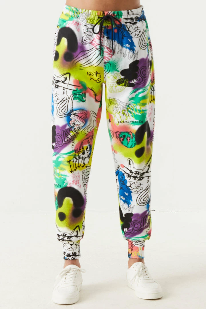 Mens Graffiti Print Jogger 1 Mens Graffiti Print Jogger
