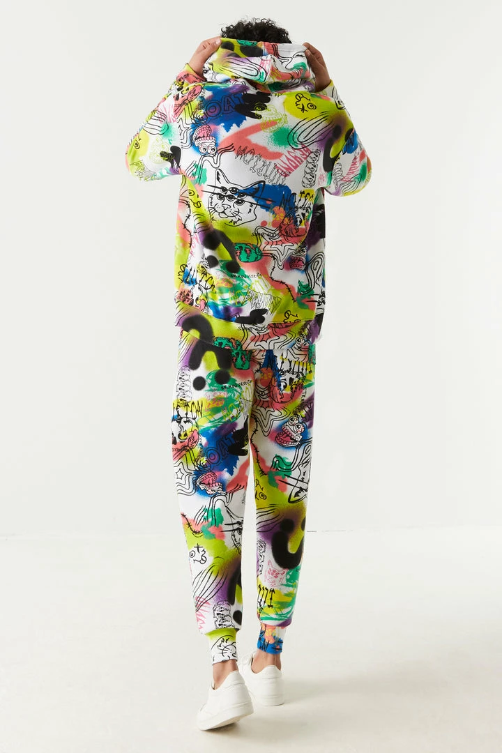 Mens Graffiti Print Jogger 4 Mens Graffiti Print Jogger