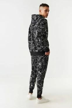 Mens Cartoon Doodles Print Jogger Online Exclusive