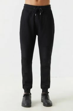 Mens Online Exclusive Moto Panel Drawstring Jogger