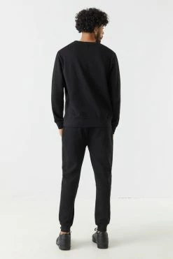 Mens Online Exclusive Moto Panel Drawstring Jogger