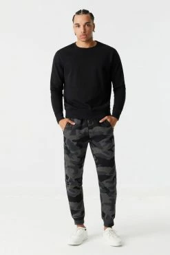 Mens Online Exclusive Camo Print Zip-Up Pocket Jogger