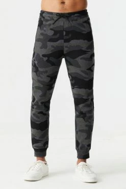 Mens Online Exclusive Camo Print Zip-Up Pocket Jogger
