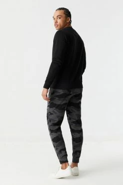 Mens Online Exclusive Camo Print Zip-Up Pocket Jogger