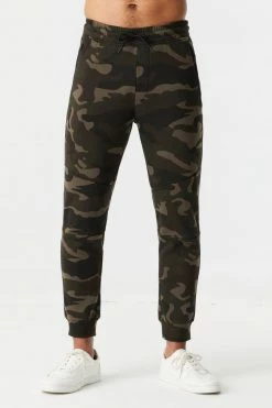 Mens Online Exclusive Camo Print Zip-Up Pocket Jogger