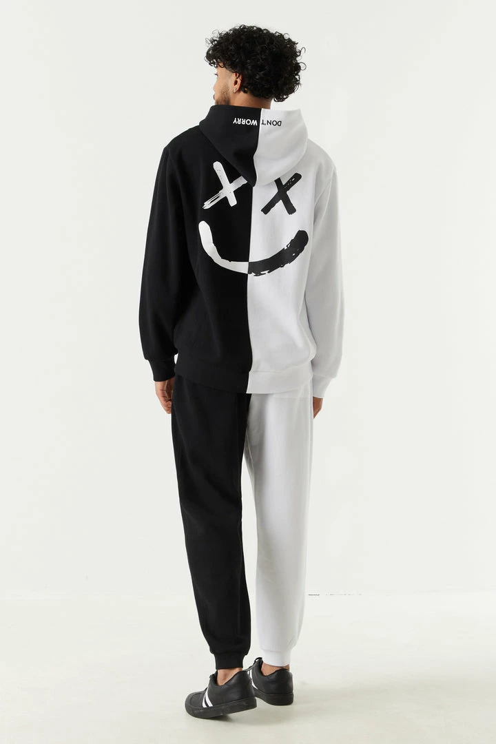 Mens Online Exclusive Be Happy Smiley Graphic Colour Block Jogger 4 Mens Online Exclusive Be Happy Smiley Graphic Colour Block Jogger