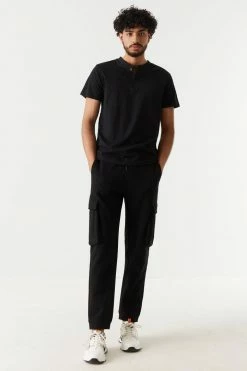 Mens Self-Tie Drawstring Cargo Jogger 17 Mens Self-Tie Drawstring Cargo Jogger