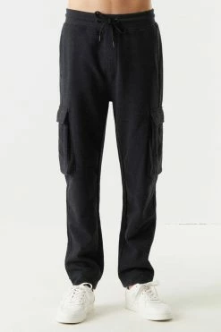 Mens Self-Tie Drawstring Cargo Jogger