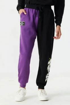 Mens Nice Graffiti Graphic Split Print Jogger