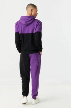 Mens Nice Graffiti Graphic Split Print Jogger