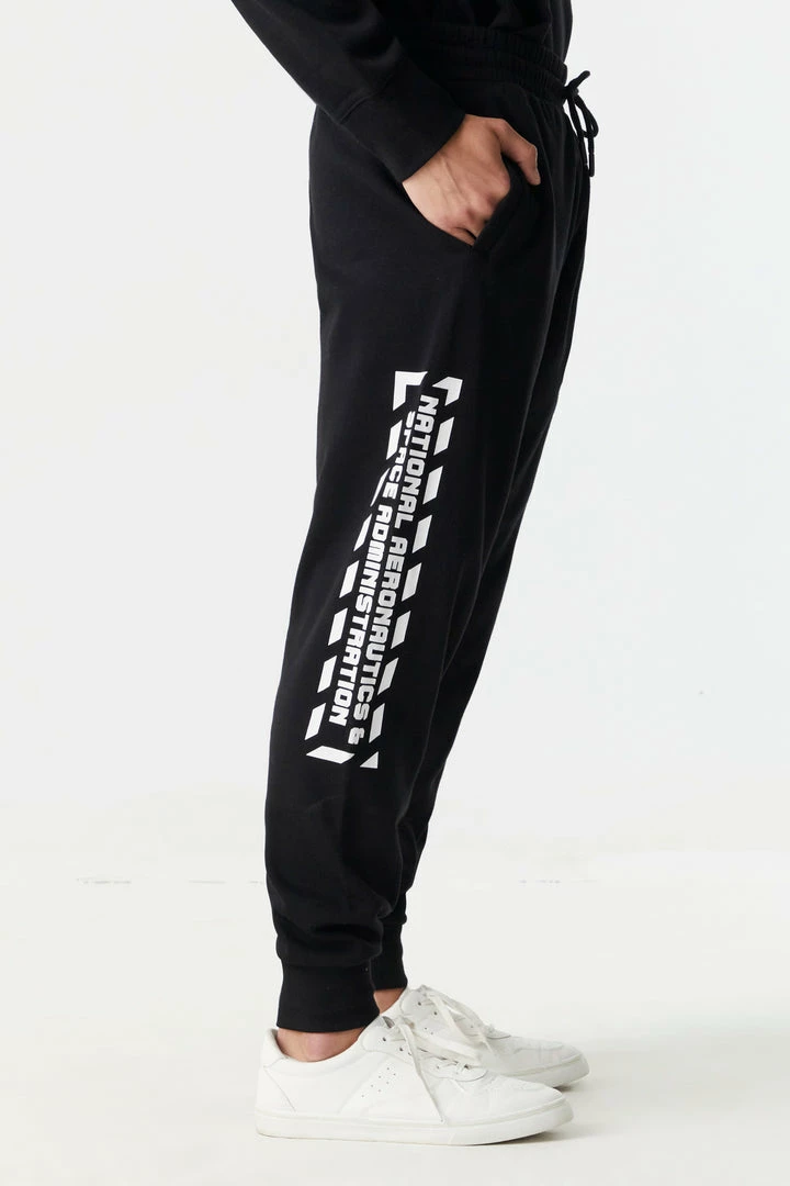 Mens NASA Graphic Chenille Jogger 3 Mens NASA Graphic Chenille Jogger