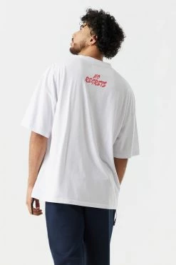 Mens White Rise Above Anything Graphic T-Shirt