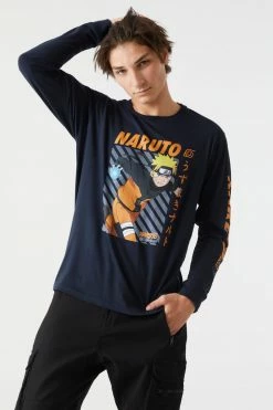 Mens Tops Naruto Graphic Long Sleeve Top