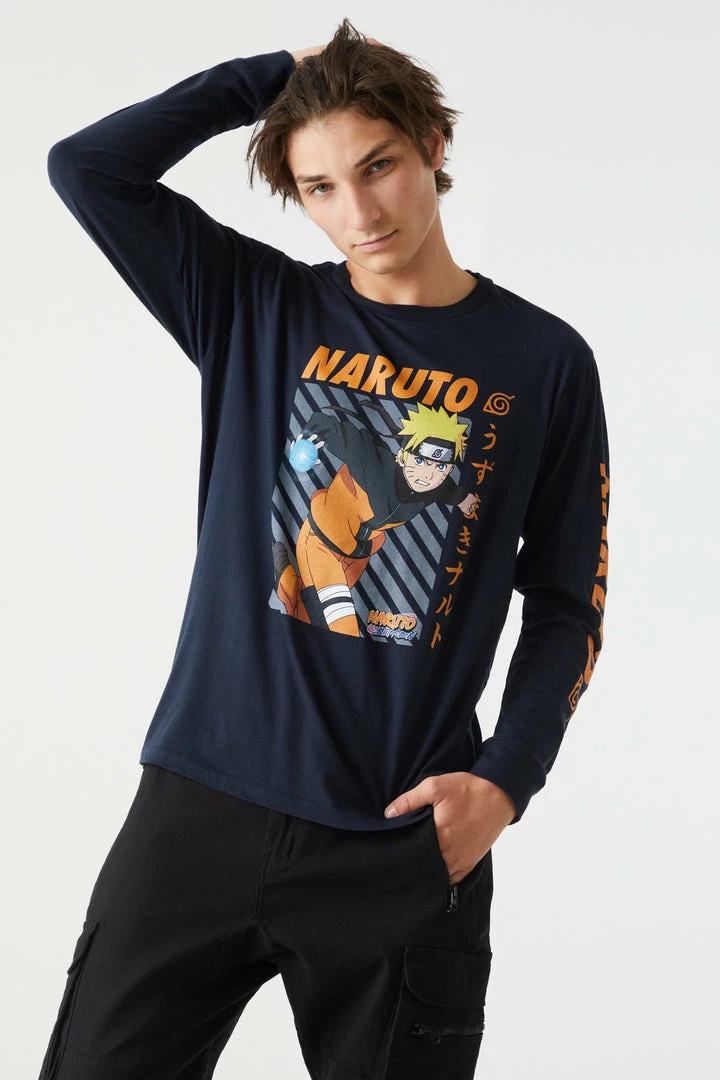 Mens Tops Naruto Graphic Long Sleeve Top 1 Mens Tops Naruto Graphic Long Sleeve Top