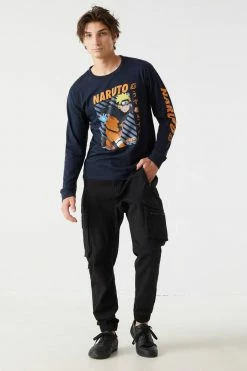 Mens Tops Naruto Graphic Long Sleeve Top 7 Mens Tops Naruto Graphic Long Sleeve Top