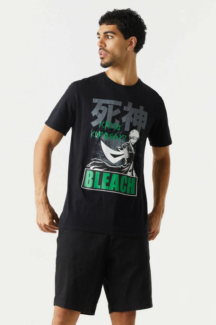 Mens Bleach Anime Graphic T-Shirt Tops 1 Mens Bleach Anime Graphic T-Shirt Tops