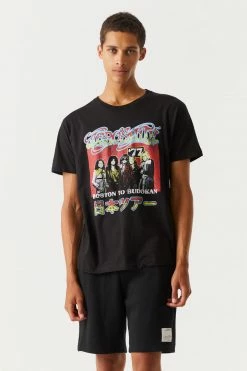 Mens Aerosmith 77' Graphic T-Shirt Tops