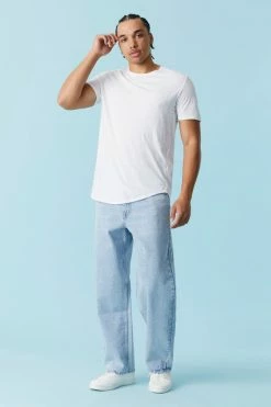 Mens Light Wash Wide Leg Jean Online Exclusive