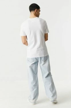 Mens Light Wash Distressed Wide Leg Jean Online Exclusive