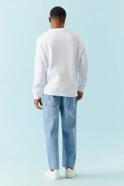 Mens Distressed Light Wash Cropped Baggy Jean 7 Mens Distressed Light Wash Cropped Baggy Jean