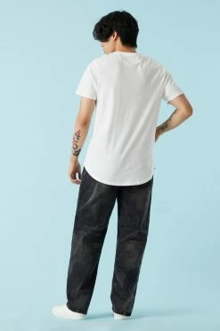 Mens Black Wash Loose Leg Jogger Bottoms 5 Mens Black Wash Loose Leg Jogger Bottoms