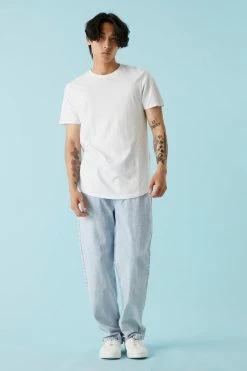 Mens Light Wash Loose Leg Jogger