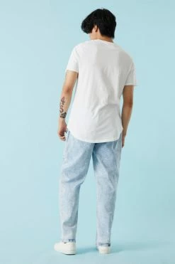 Mens Bottoms Medium Wash Loose Leg Jogger