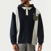 Mens New York Athletic Department Graphic Rugby Hoodie Tops
