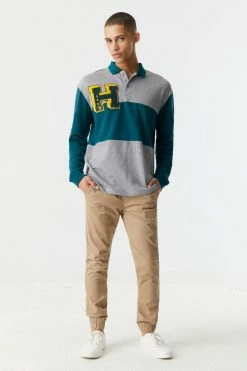 Mens Tops H Graphic Collared Rugby Top 8 Mens Tops H Graphic Collared Rugby Top