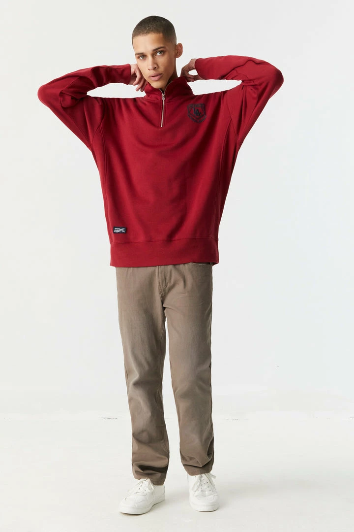 Mens LA Graphic Quarter Zip Hoodie Tops 3 Mens LA Graphic Quarter Zip Hoodie Tops