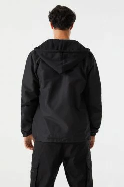 Mens Removable Hood Coach Jacket