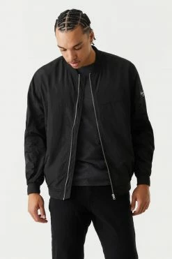 Mens Online Exclusive Zip-Up Bomber Jacket