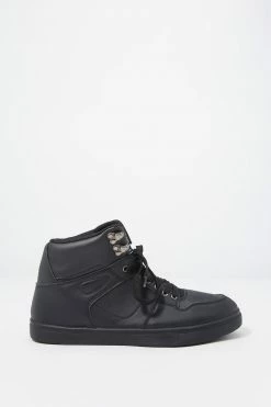 Mens Lace-Up Front High-Top Sneakers