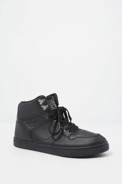Mens Lace-Up Front High-Top Sneakers