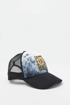 Mens Online Exclusive Tie-Dye Trippy Graffiti Graphic Trucker Hat